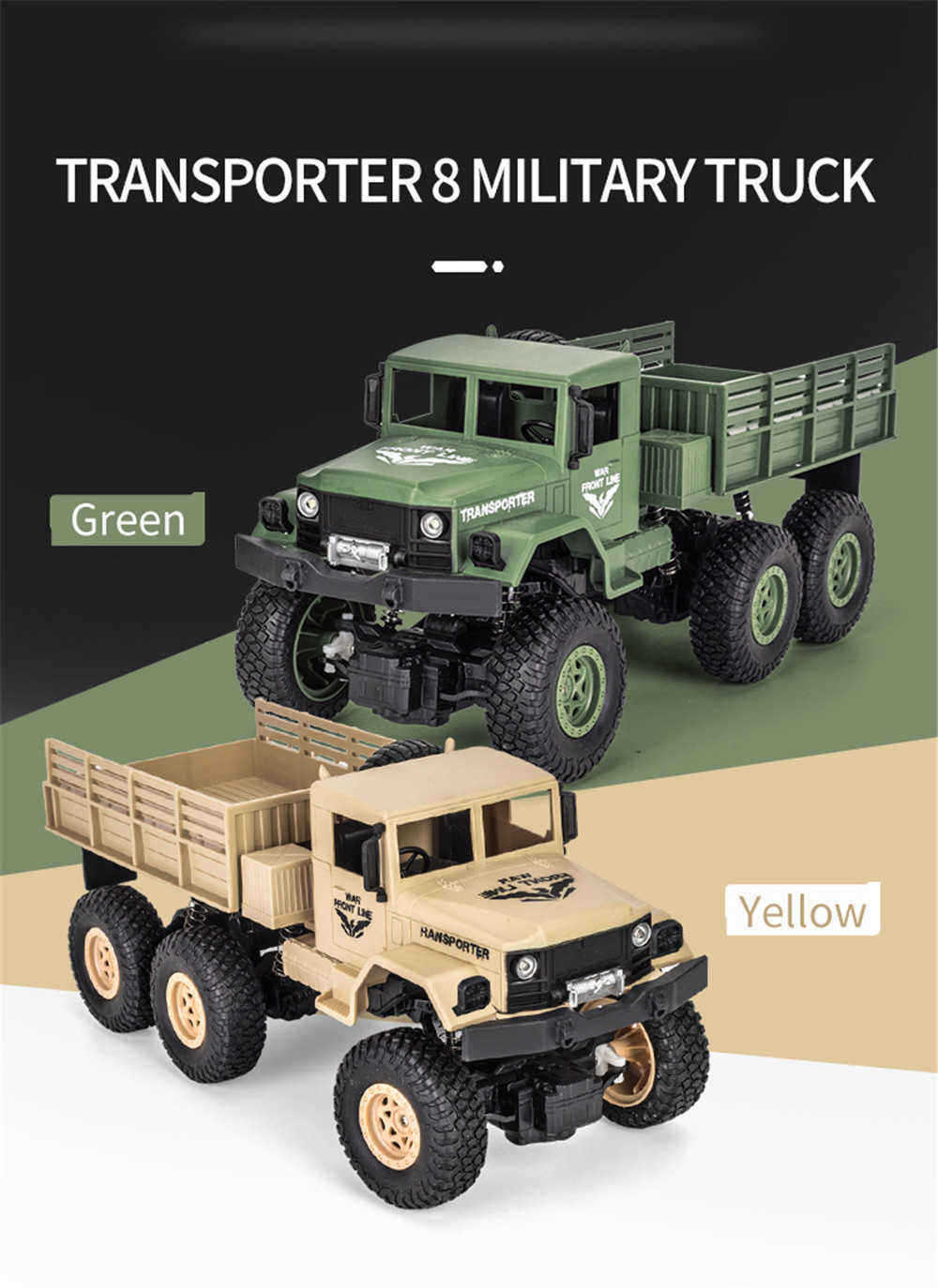 JJRC-Q68-Q69-118-24G-6WD-RC-Vehicle-Off-Road-Military-Truck-Car-RTR-Model-1530087