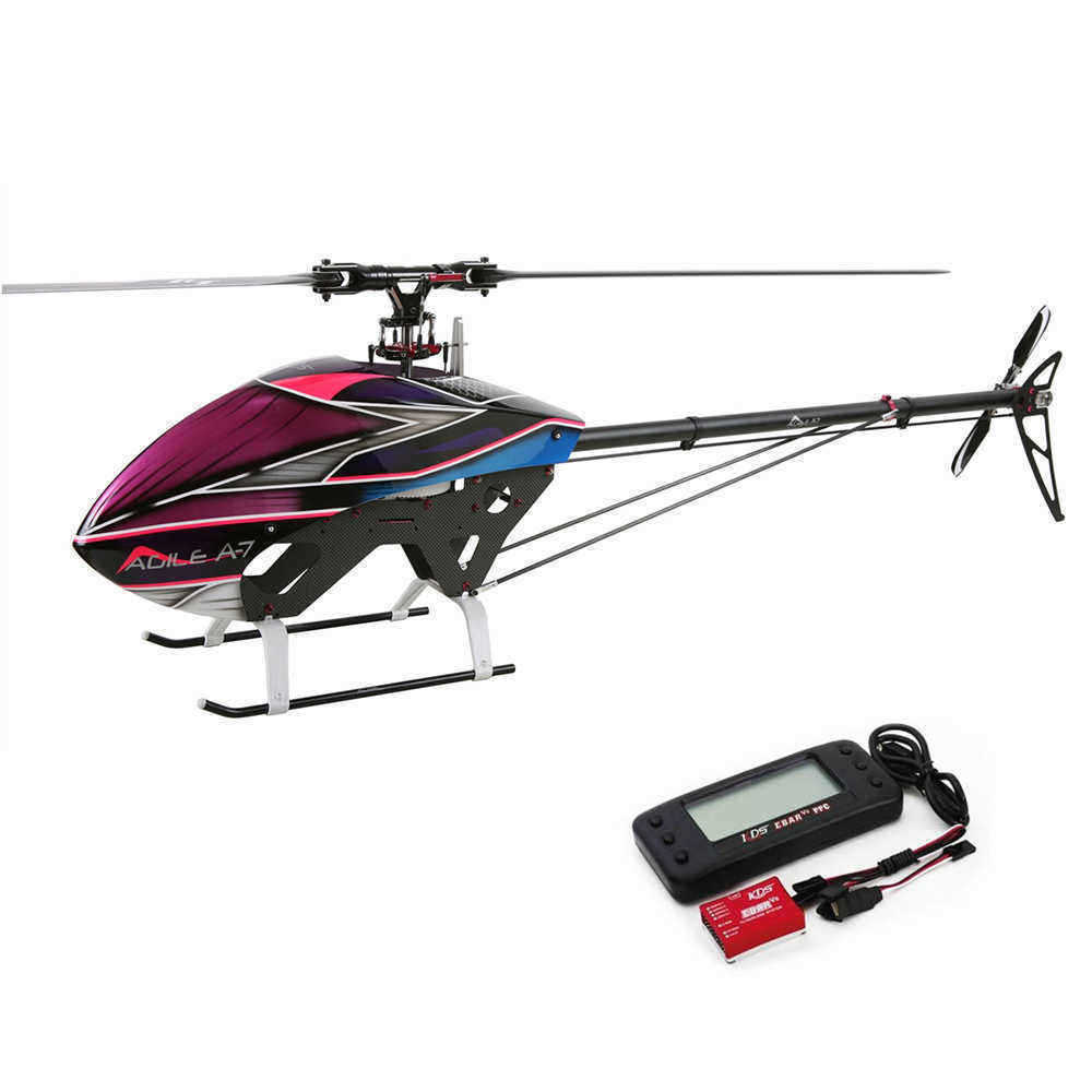 KDS-AGILE-A7-6CH-3D-Flybarless-700-Class-RC-Helicopter-Kit-With-EBAR-V2-Gyro-1451694