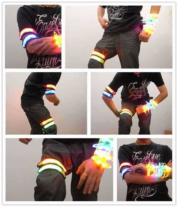 LED-Safety-Reflective-Armband-Flashing-Strap-Belt-Bracelet-Unisex-972348