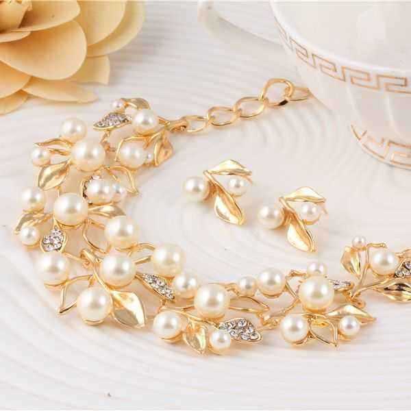 Leaves-Artificial-Pearls-Zircon-Crystal-Necklace-Earrings-Jewelry-Set-1046021