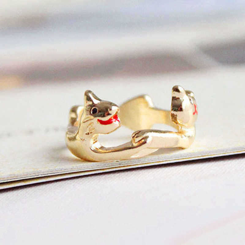 Lovely-Animal-Lovers-Rings-Jewelry-Cat-Dog-Cute-Bow-Tie-Couple-Ring-Accessories-1359165