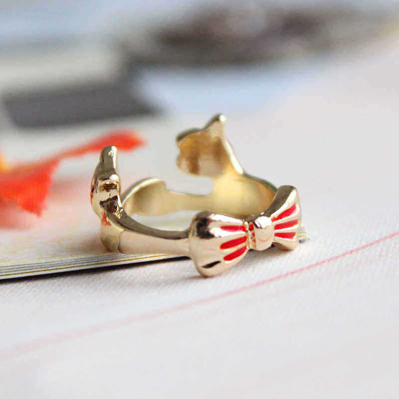 Lovely-Animal-Lovers-Rings-Jewelry-Cat-Dog-Cute-Bow-Tie-Couple-Ring-Accessories-1359165