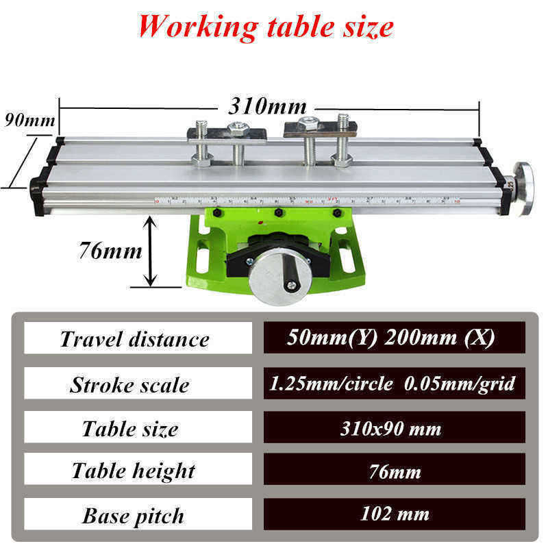 MINIQ-BG6300-Mini-Precision-Milling-Machine-Worktable-Multifunction-Drill-Vise-Fixture-Working-Table-1027924