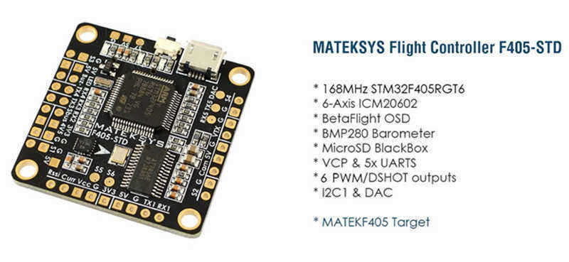 Matek-F405-STD-BetaFlight-STM32F405-Flight-Controller-Built-in-OSD-Inverter-for-RC-Multirotor-FPV-Ra-1141282