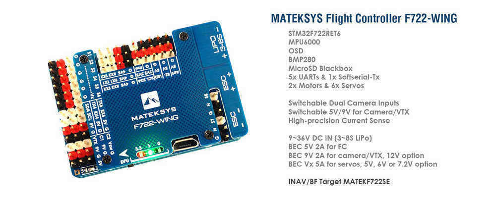 Matek-Systems-F722-WING-STM32F722RET6-Flight-Controller-Built-in-OSD-for-RC-Airplane-Fixed-Wing-1408793