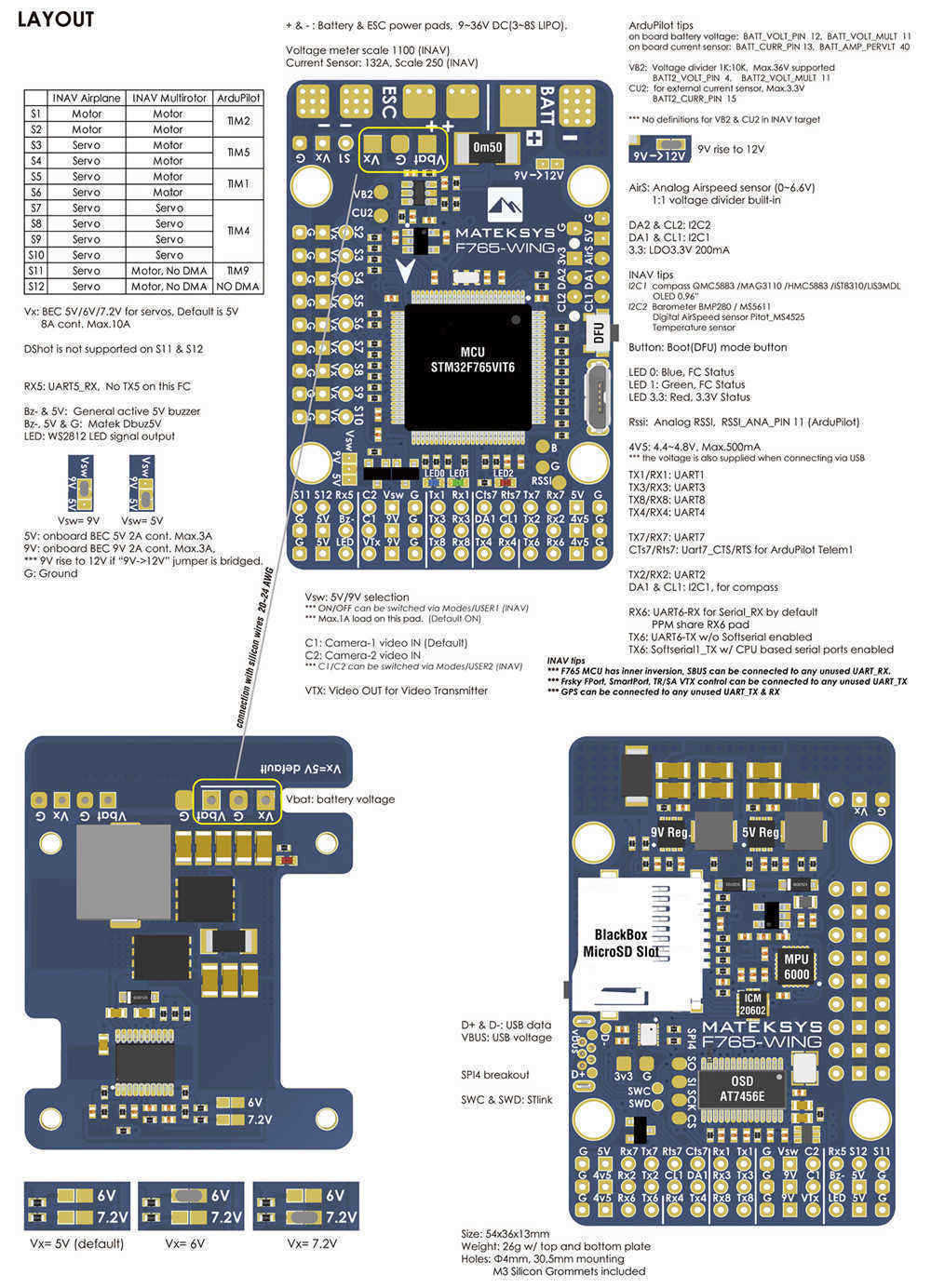 Matek-Systems-F765-WING-STM32F765VI-Flight-Controller-Built-in-OSD-for-RC-Airplane-Fixed-Wing-1557661