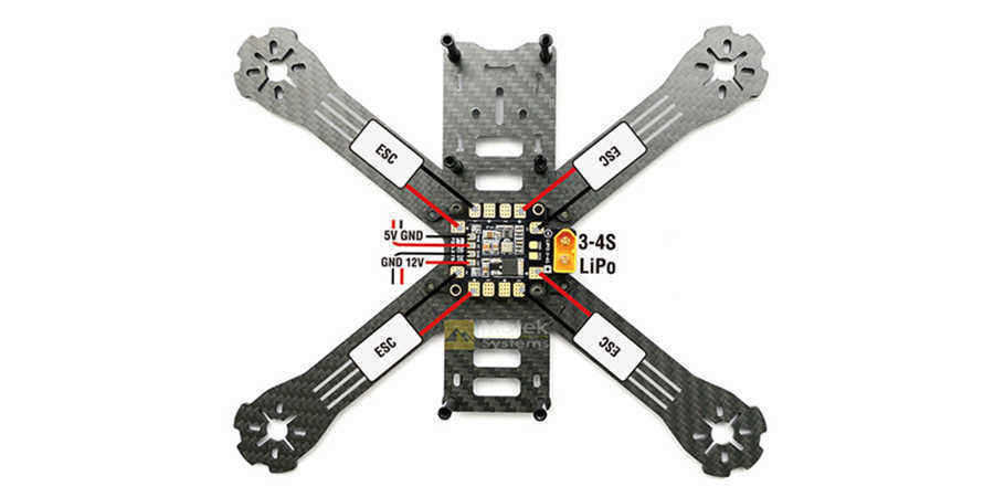 Matek-Systems-PDB-XT60-W-BEC-5V-amp-12V-2oz-Copper-for-RC-Drone-FPV-Racing-Multi-Rotor-1049051