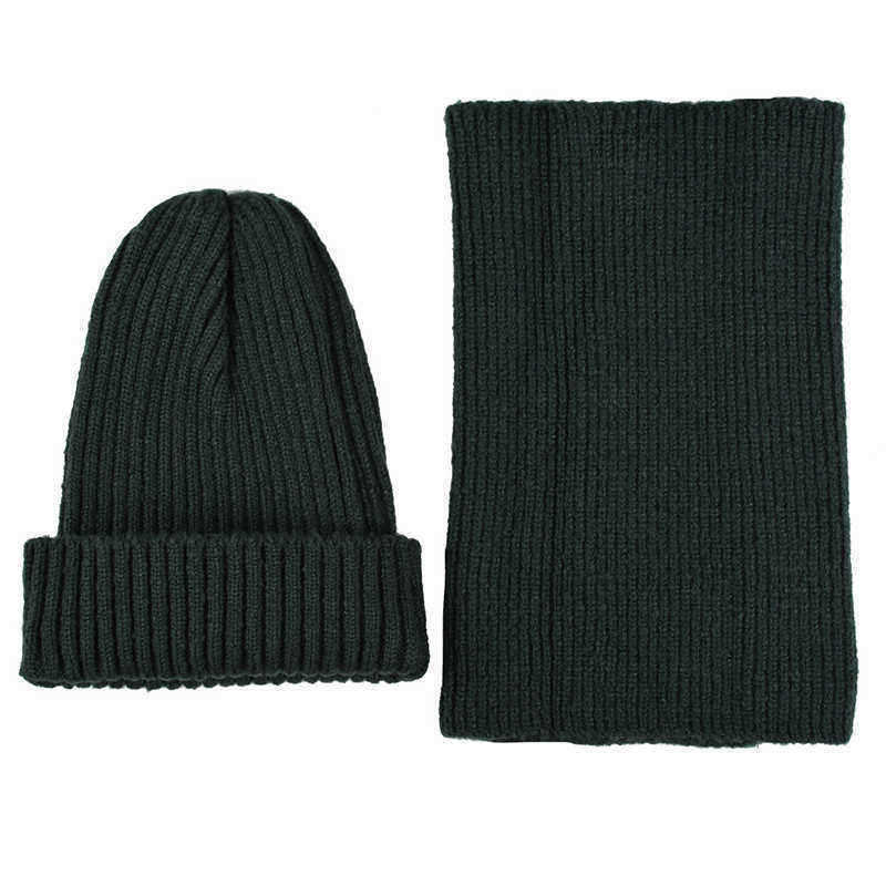 Men-Women-Winter-Warm-Knit-Hat-Collar-Set-Outdoor-Ski-Thick-Beanie-Scarf-1370515