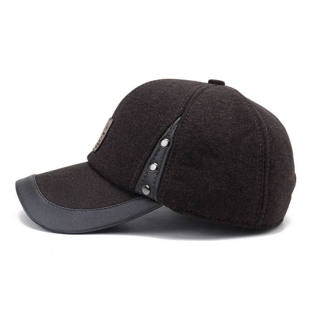 Men-Women-Winter-Woolen-Fabric-Baseball-Cap-With-Earmuffs-Outdoor-Casual-Peaked-Hat-Adjustable-1350667