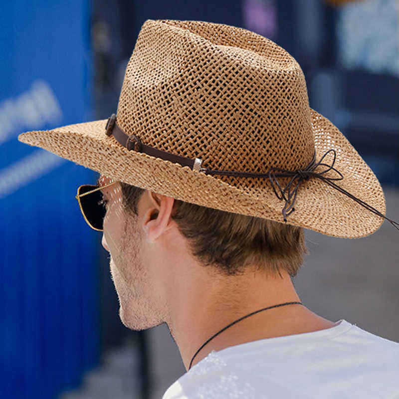 Mens-Rush-Straw-Lightweight-Casual-Wide-Brim-Gambler-Hat-1346273