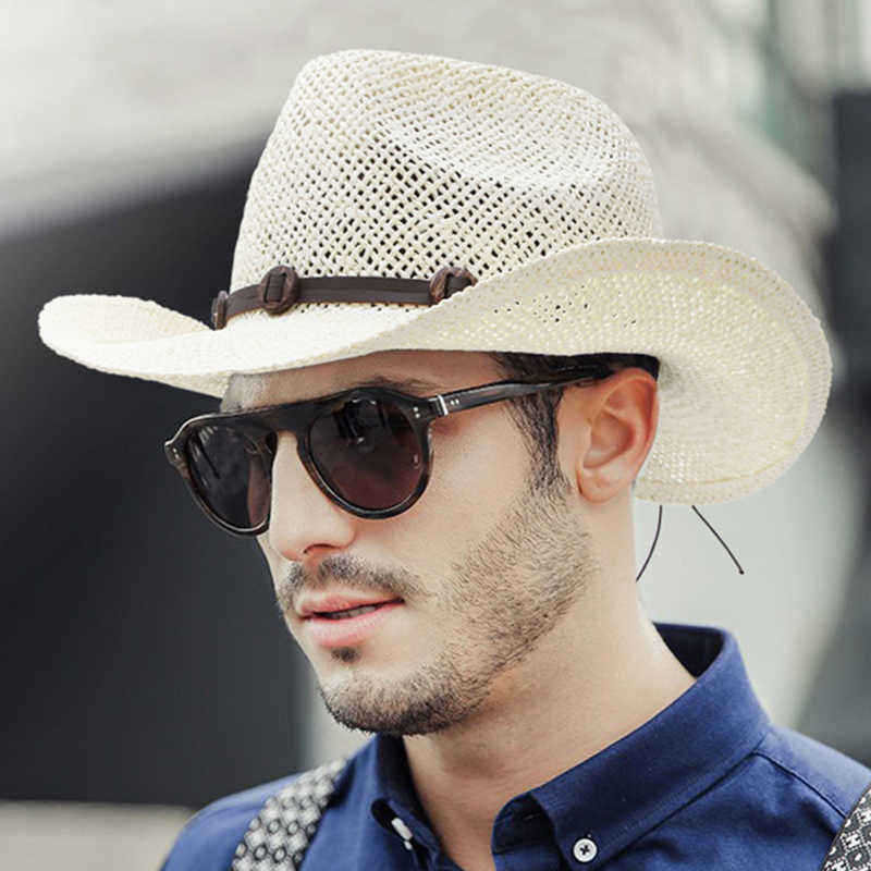 Mens-Rush-Straw-Lightweight-Casual-Wide-Brim-Gambler-Hat-1346273