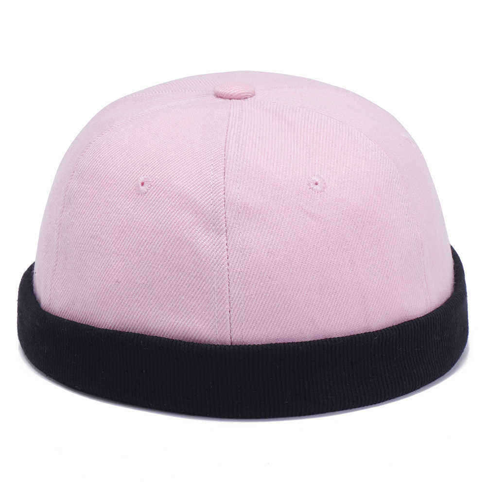 Mens-Womens-Cotton-Adjustable-French-Brimless-Hats-Outdoor-Plain-Skullcap-Sailor-Cap-1356972