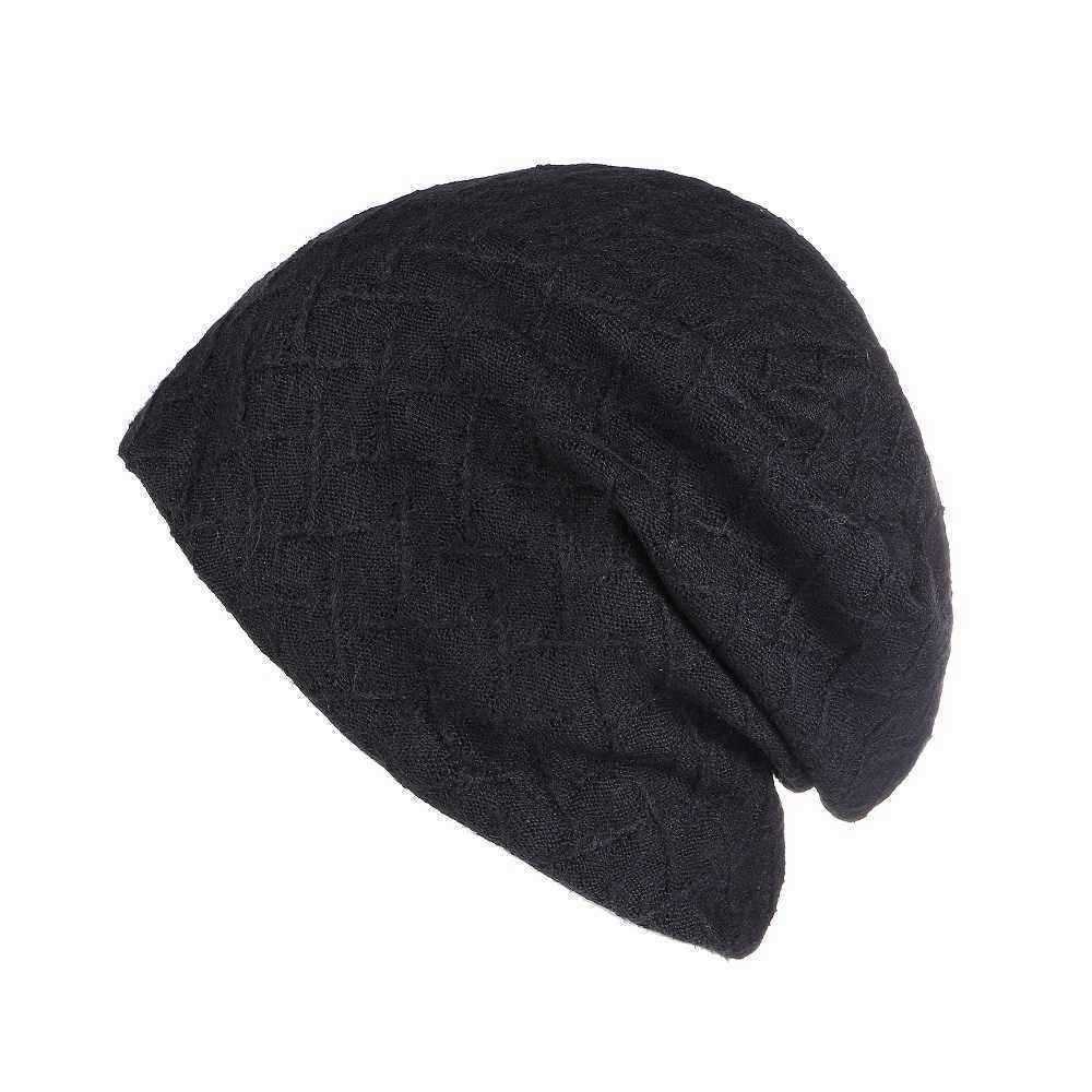 Mens-Womens-Vintage-Cotton-Double-Layers-Beanie-Caps-Plain-Earmuffs-Knitted-Hat-1328042