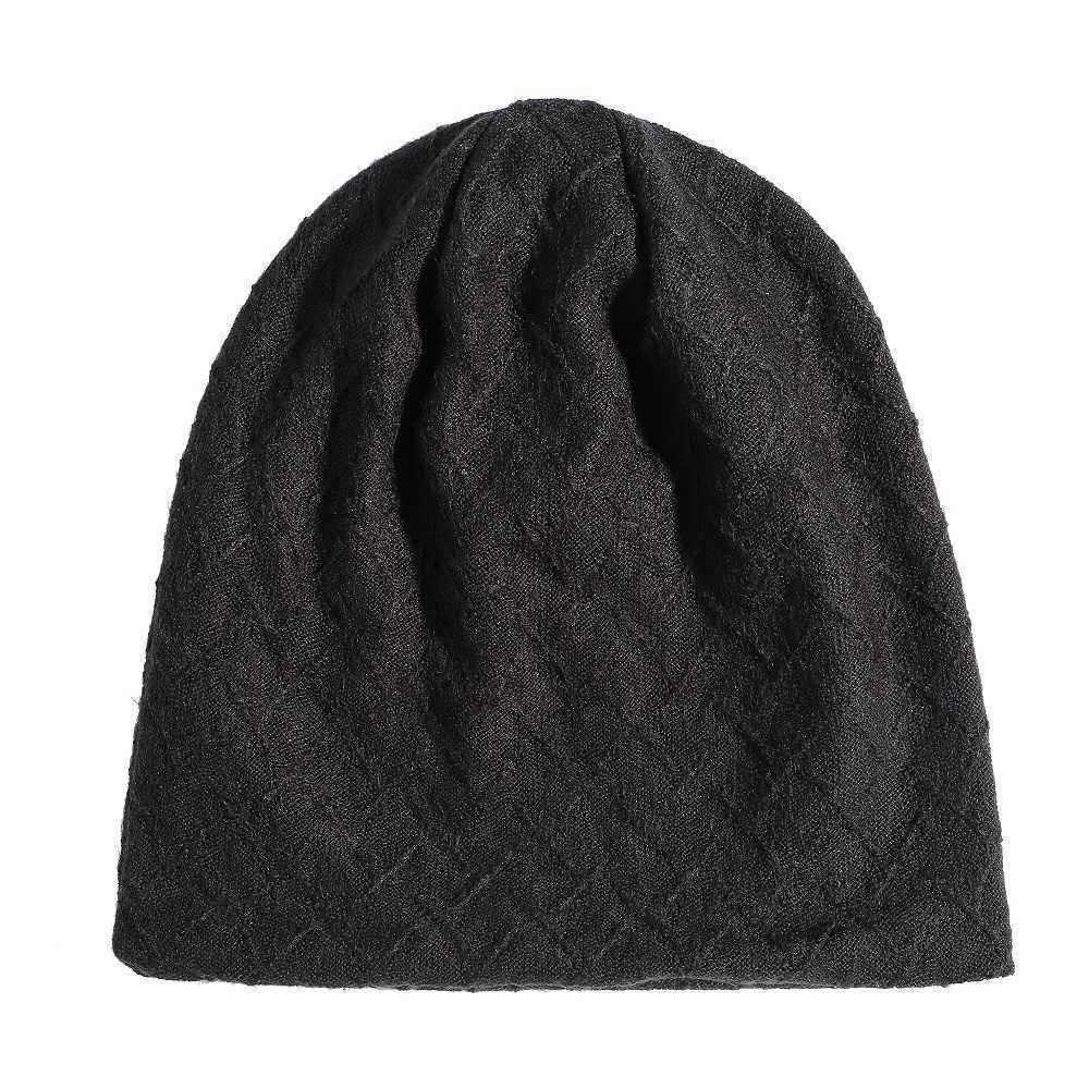 Mens-Womens-Vintage-Cotton-Double-Layers-Beanie-Caps-Plain-Earmuffs-Knitted-Hat-1328042