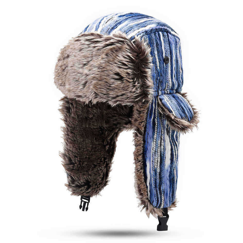 Mens-Womens-Vogue-Winter-Plus-Velvet-Earmuffs-Windproof-Trapper-Hat-Stripe-Thicken-Hunting-Hat-1362976