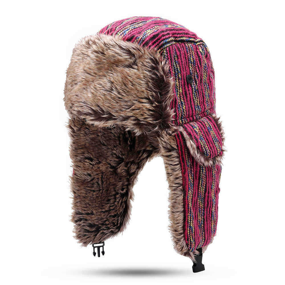 Mens-Womens-Vogue-Winter-Plus-Velvet-Earmuffs-Windproof-Trapper-Hat-Stripe-Thicken-Hunting-Hat-1362976