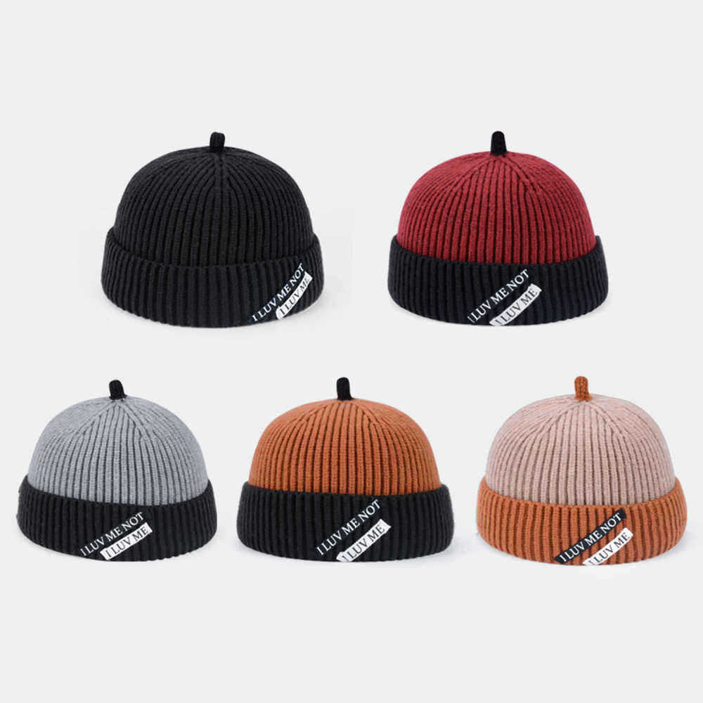 Mens-Womens-Winter-Color-Matching-Knit-Beanie-Cap-Outdoor-Foldable-Rolled-Cuff-Brimless-Hats-1544716