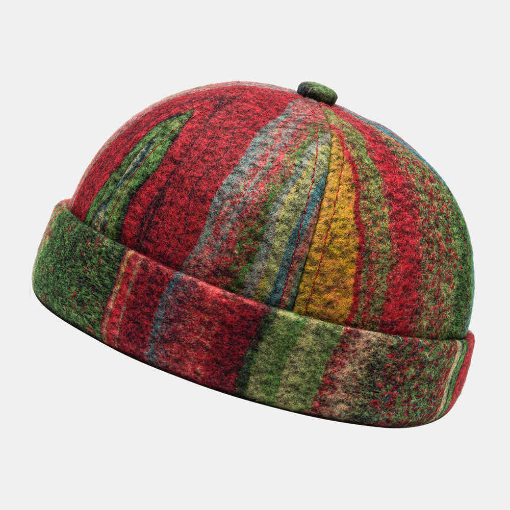 Multicolor-SKull-Caps-Striped-Plush-Soft-Fabric-Wavy-Pattern-With-Folk-custom-Brimless-Hats-1565371