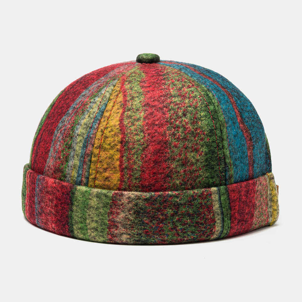 Multicolor-SKull-Caps-Striped-Plush-Soft-Fabric-Wavy-Pattern-With-Folk-custom-Brimless-Hats-1565371