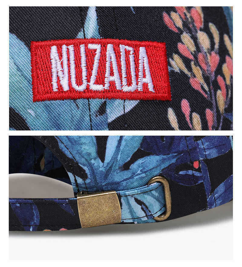 NUZADA-Cotton-Floral--Baseball-Cap-Outdoor-Vintage-Adjustable-Peaked-Cap-1430594