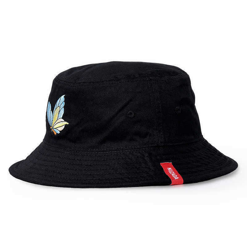 NUZADA-Unisex-Embroidery-Outdoor-Double-Sided-Fisherman-Hat-Cotton-Bucket-Cap-Sunshade-Fishing-Hat-1392456