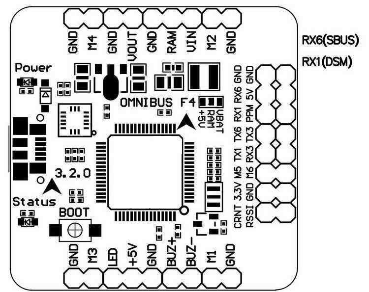 Omnibus-F4-BetaFlight-320-OSD-STM32F405RGT6-Flight-Controller-for-RC-Drone-FPV-Racing-305X305MM-1212589