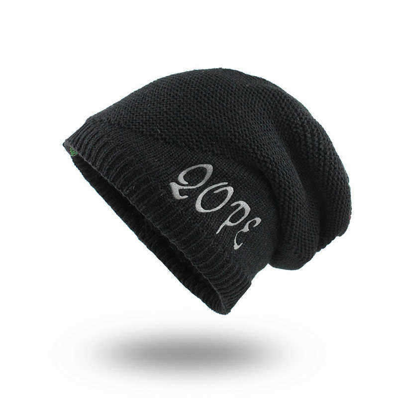 Outdoor-Men-Women-Winter-Letter-Earmuffs-Knit-Plush-Beanie-Hat-Ski-Skull-Cap-1370569