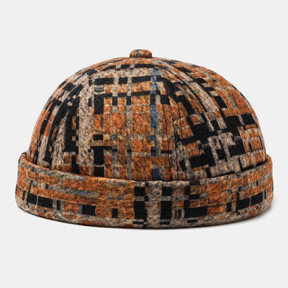 Plush-Soft-Fabric-Plaid-Stitching-Hat-Skull-Caps-Brimless-Hats-1565375