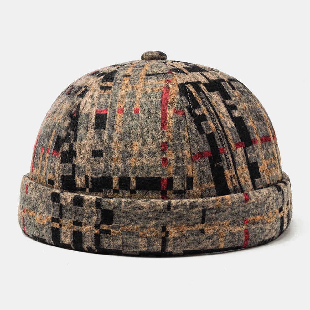 Plush-Soft-Fabric-Plaid-Stitching-Hat-Skull-Caps-Brimless-Hats-1565375