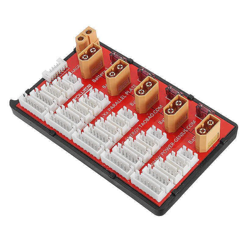 Power-Genius-PG-Parallel-Charging-Board-Supports-5-Packs-of-2-6S-Lipo-Battery-XT60-T-Plug-1141232