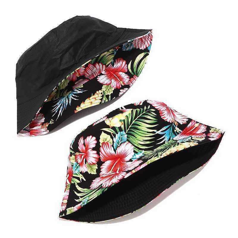 Printed-Double-sided-Wearable-Sun-Hat-Summer-Outdoor-Collapsible-Bucket-Hat-1495779