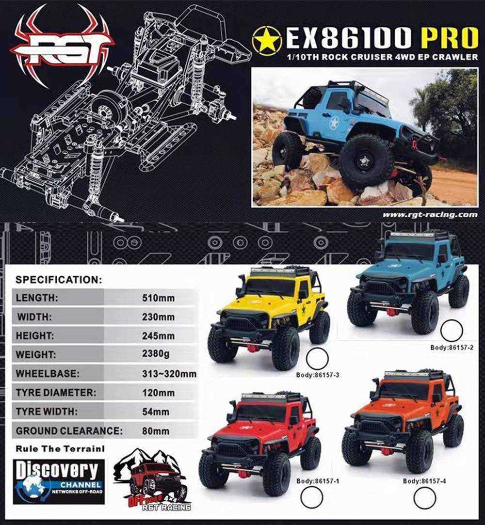 RGT-EX86100-PRO-Kit-110-24G-4WD-Rc-Car-Electric-Climbing-Rock-Crawler-without-Electronic-Parts-1458990