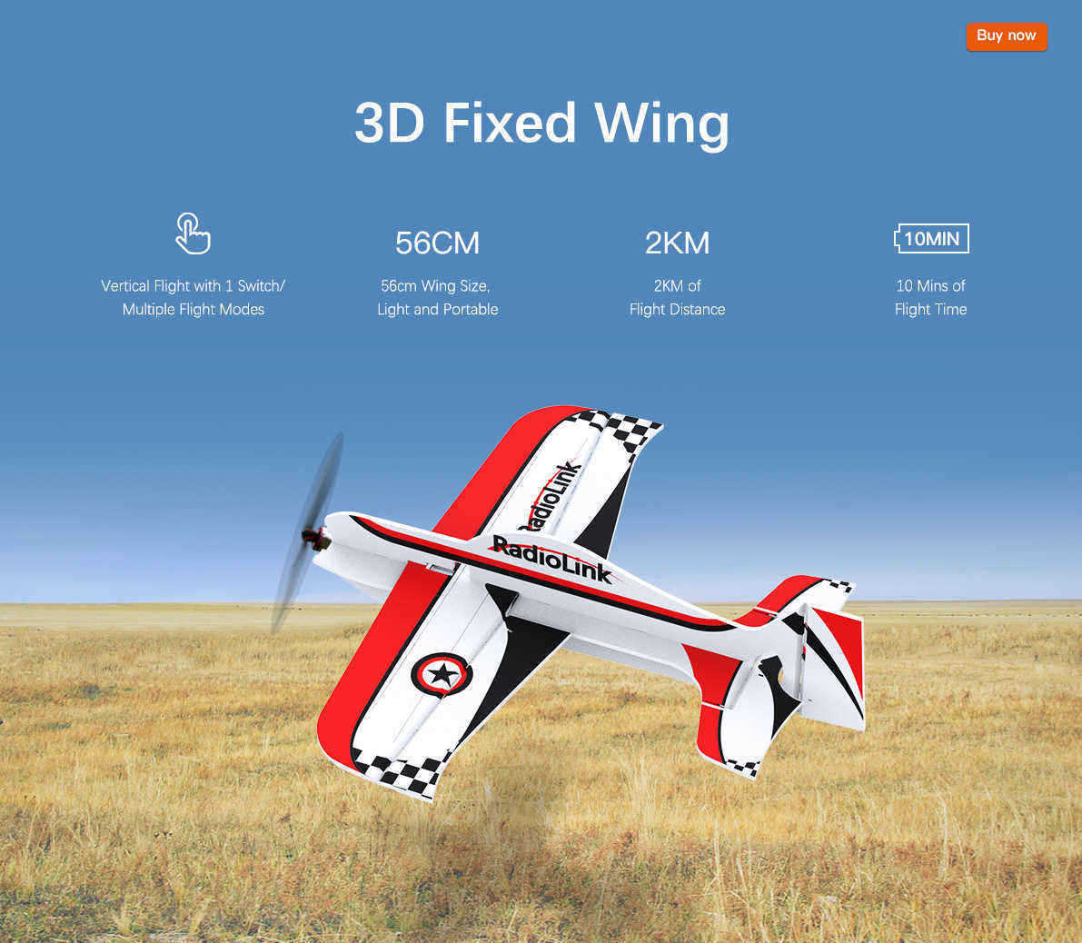 Radiolink-A560-560mm-Wingspan-3D-Poly-Fixed-Wing-RC-Aircraft-Drone-Airplane-RTF-2KM-For-Beginner-Tra-1496495