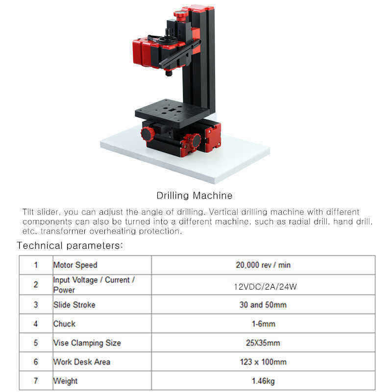 Raitooltrade-8-In-1-Mini-Multipurpose-Machine-DIY-Woodwork-Model-Making-Tool-Lathe-Milling-MachineKi-1248207