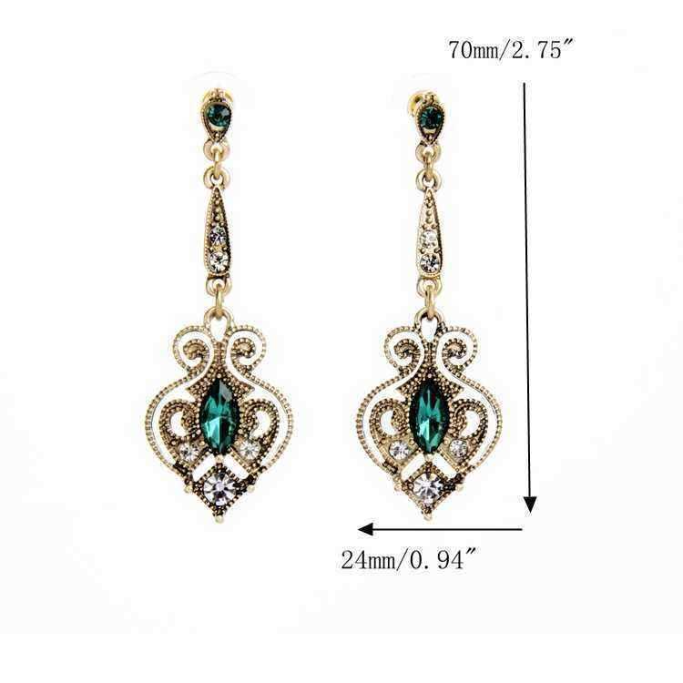 Retro-Peach-Heart-Elegant-Earring-Green-Gem-Ear-Drop-For-Women-1462429