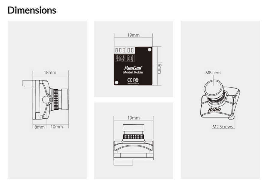 RunCam-Robin-700TVL-1821mm-FOV-160145-Degree-43-NTSC-amp-PAL-Switchable-CMOS-FPV-Camera-1410132