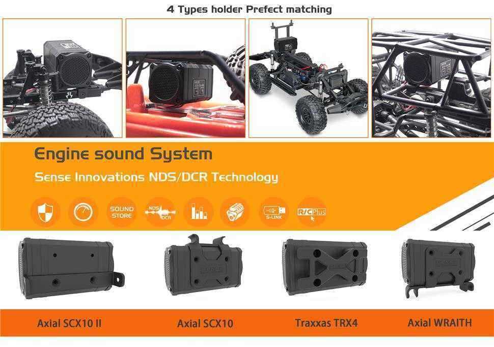 Sense-Innovations-ESS-DUAL-2-SPEAKERS-Engine-Sound-Simulator-For-Axial-SCX-10-II-WRAITH-Traxxas-TRX4-1205047