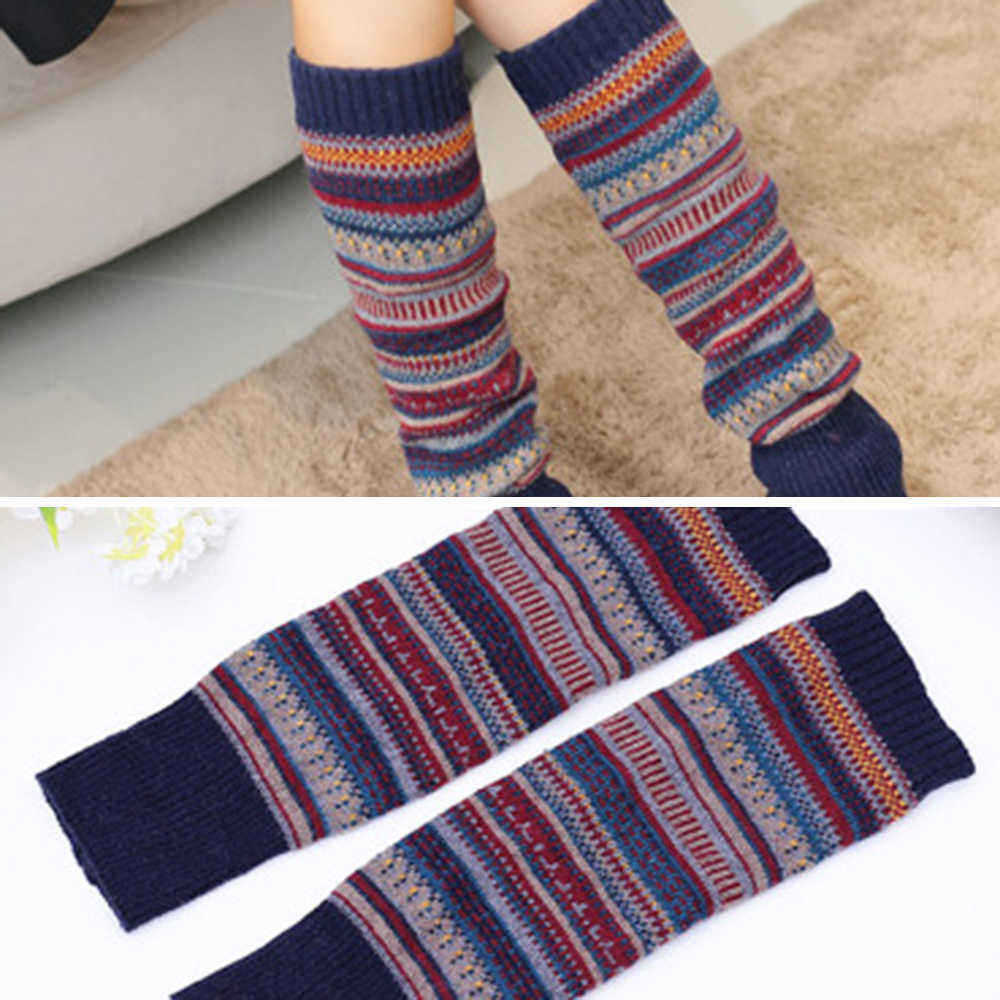 Senshoes-Vintage-Color-Striped-Fashion-Piles-Socks-Boots-Leggings-Korean-Legs-Tube-Socks-1575870