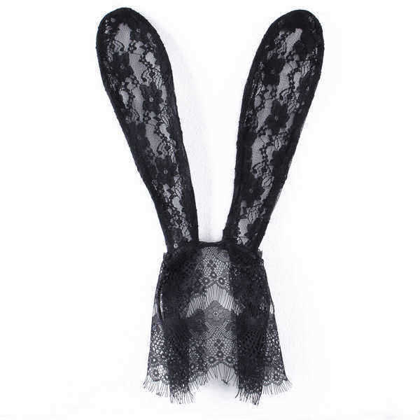 Sexy-Hot-Black-Flowers-Lace-Rabbit-Bunny-Ears-Headbrand-Club-Wear-950380