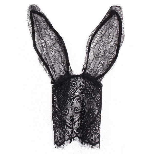 Sexy-Hot-Black-Flowers-Lace-Rabbit-Bunny-Ears-Headbrand-Club-Wear-950380