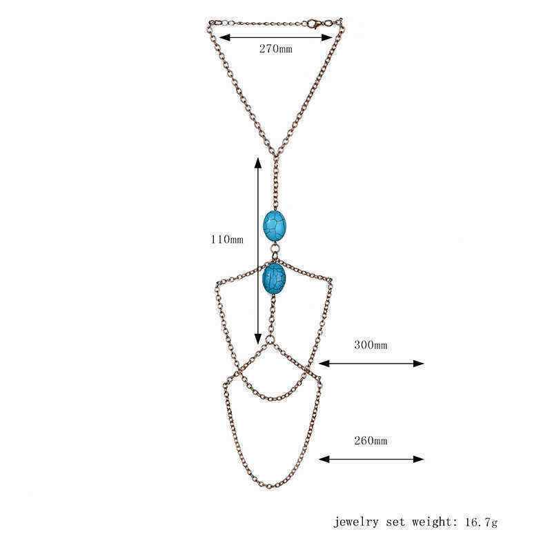 Simple-Multilayer-Chain-Turquoise-Tassel-Armlet-Women-Body-Jewelry-1164913