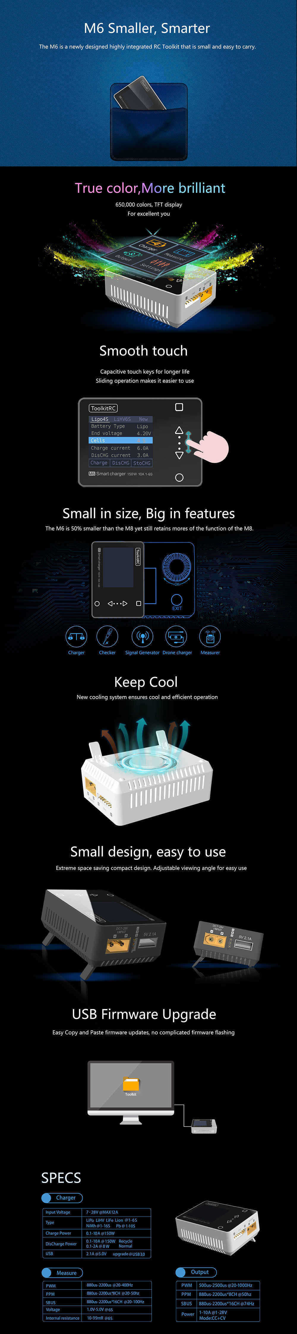 ToolkitRC-M6-DC-150W-10A-LCD-2-6S-Lipo-Battery-Smart-Balance-Charger-Discharger-With-Voltage-Servo-C-1512836