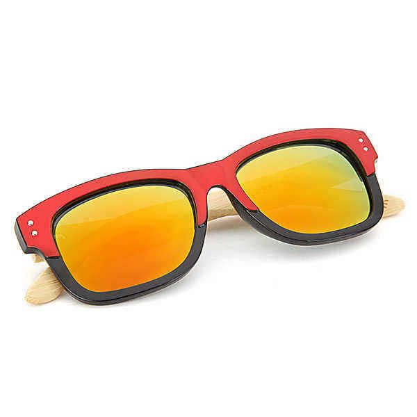 UV400-Unisex-Bamboo-Legs-Rivet-Sunglasses-Mirror-Color-Frame-Wooden-Eyewear-Glasses-991979