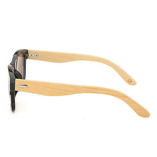 UV400-Unisex-Bamboo-Legs-Rivet-Sunglasses-Mirror-Color-Frame-Wooden-Eyewear-Glasses-991979