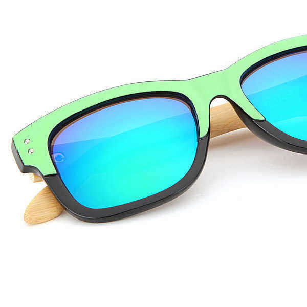 UV400-Unisex-Bamboo-Legs-Rivet-Sunglasses-Mirror-Color-Frame-Wooden-Eyewear-Glasses-991979