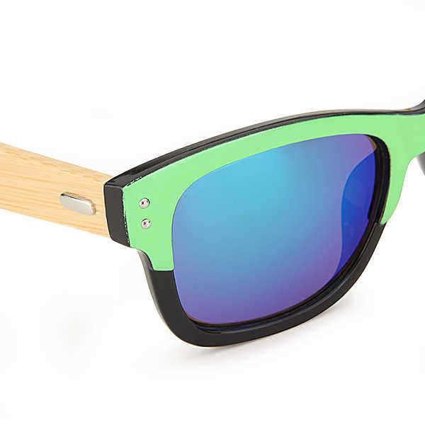 UV400-Unisex-Bamboo-Legs-Rivet-Sunglasses-Mirror-Color-Frame-Wooden-Eyewear-Glasses-991979