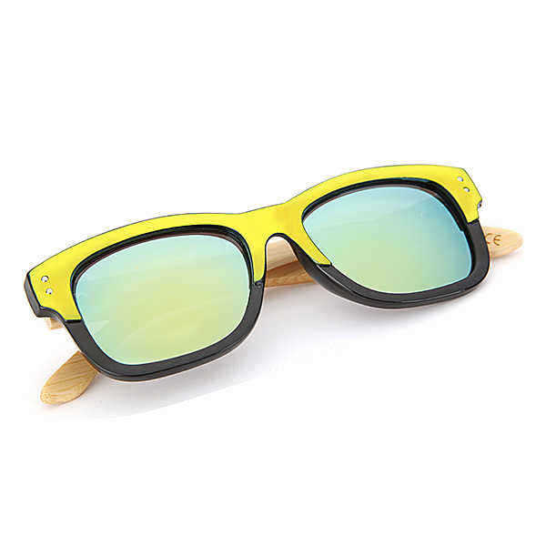 UV400-Unisex-Bamboo-Legs-Rivet-Sunglasses-Mirror-Color-Frame-Wooden-Eyewear-Glasses-991979