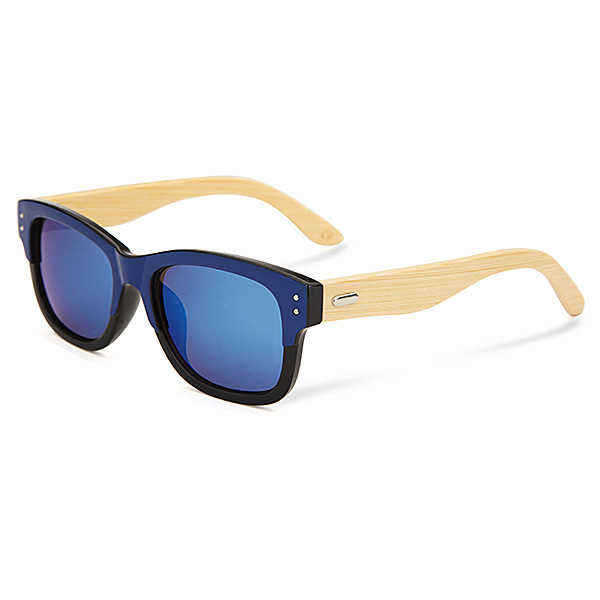 UV400-Unisex-Bamboo-Legs-Rivet-Sunglasses-Mirror-Color-Frame-Wooden-Eyewear-Glasses-991979