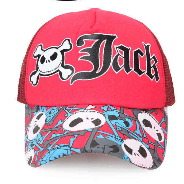 Unisex--Animation-Cartoon-Skull-Letter-Mesh-Outdoor-Breathable-Baseball-Cap-980967