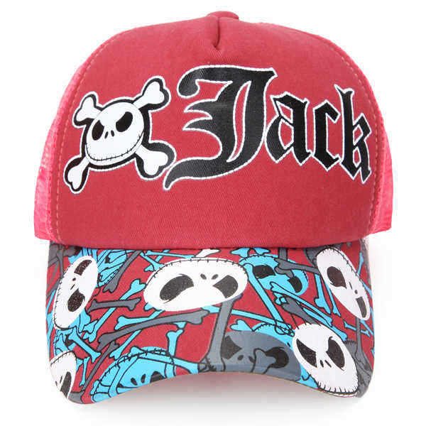 Unisex--Animation-Cartoon-Skull-Letter-Mesh-Outdoor-Breathable-Baseball-Cap-980967